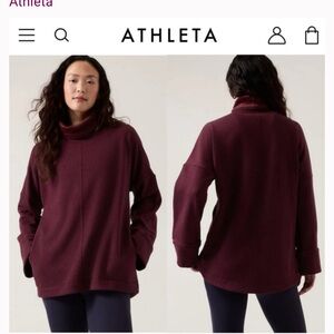 Athleta Deep Wine Turtleneck Sweater